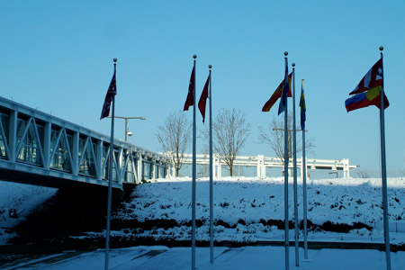 Snowy Chicago aiport