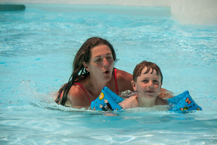 Adrien and I in the water