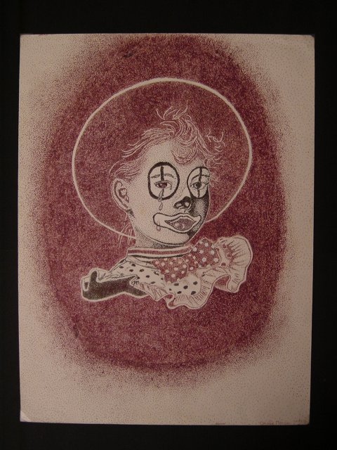 Black pen dotted drawing